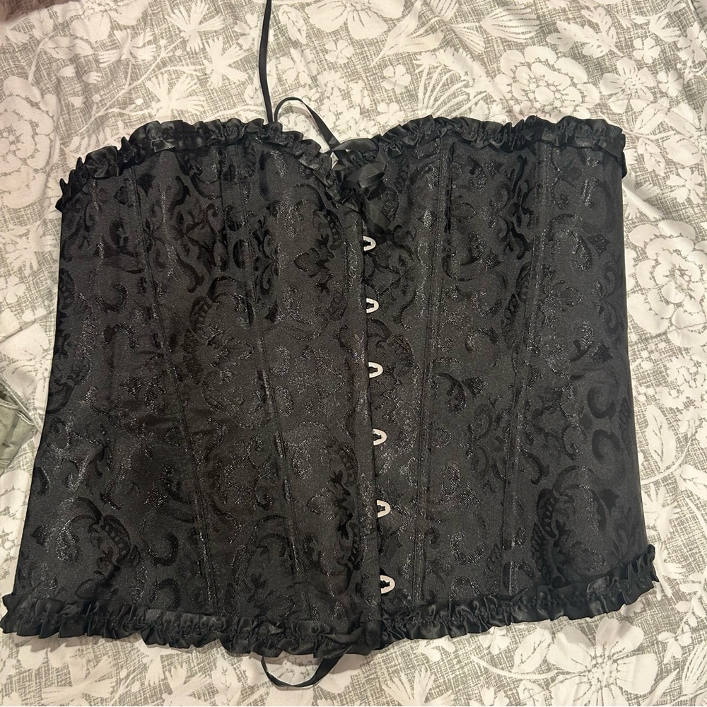 Black Lace Corset Top